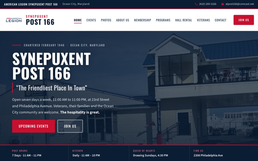 American Legion Post 166 site preview